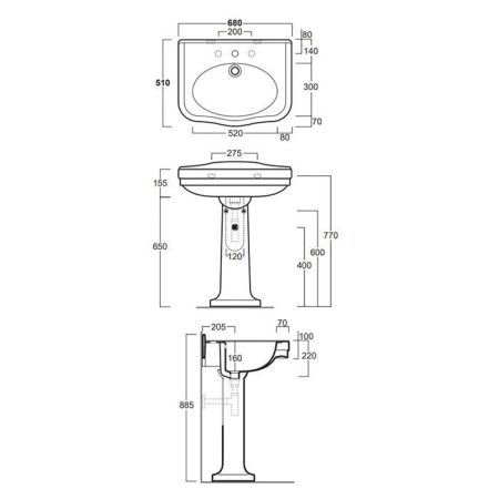 SIMAS Londra  Пьедестал  для LO924, цвет белый