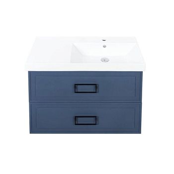 Тумба под раковину подвесная La Fenice Cubo TWIN FNC-01-CUB-BG-80-2, синяя