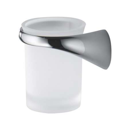 Colombo Link Стакан настенный стекло, цвет: хром/матовое стекло, артикул B2402S.CR-VAN