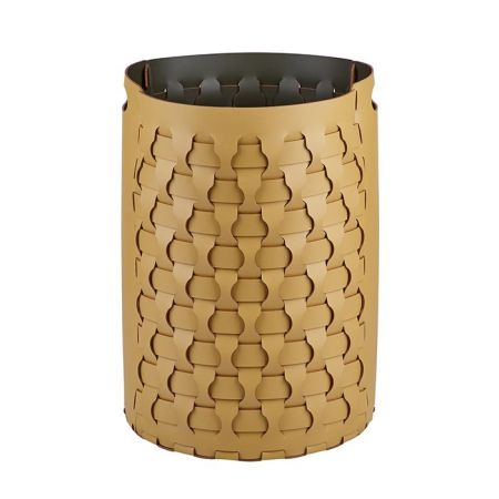 ADJ Круглая корзина для белья Dubai, D40xH57 см., цвет: горчичный/оливковый, артикул 2057.40/55