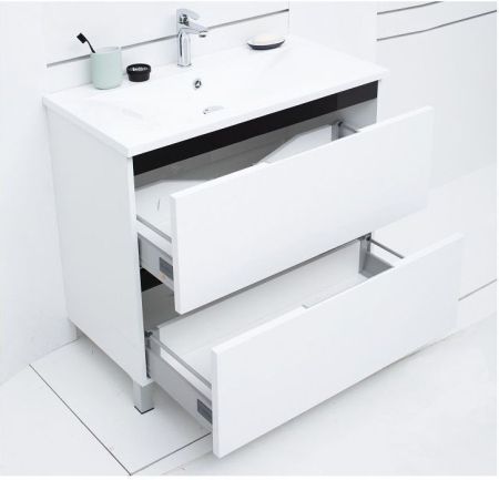 Тумба с раковиной De Aqua Ариетта 90 белый