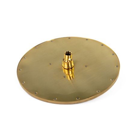 Emmevi, душевая круглая антикальковая головка из латуни 250 мм, подключение 1/2", цвет зачищенное золото, артикул C06657mm250/ORS