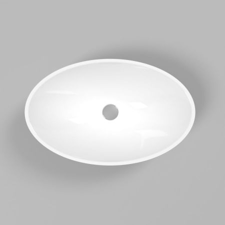 Умывальник WHITECROSS Aquamarine 56x35 (белый глянец) иск. камень, артикул 0715.056035.100