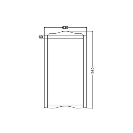 KERASAN Retro 69, раковина 69*52см с 1 отв., цвет: белый, артикул 104601*1