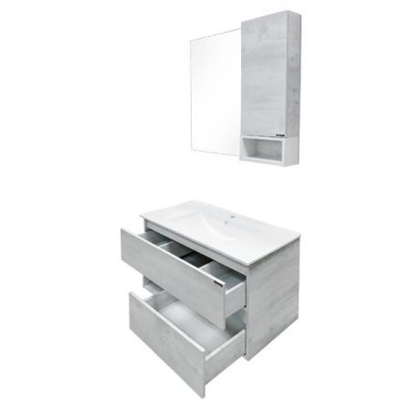 Тумба с раковиной Comforty Турин 90 4147127 подвесная Дуб белый, артикул 4147127