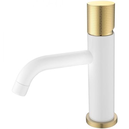 Смеситель STICK для умыв. низ. WHITE TOUCH GOLD_Комплект, артикул 121-WG.2