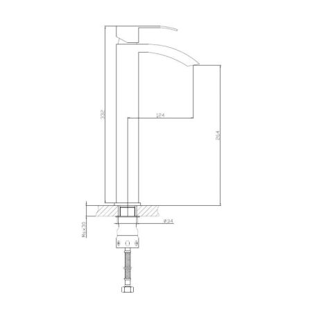 Смеситель для раковины Haiba HB11815, сталь, артикул HB11815