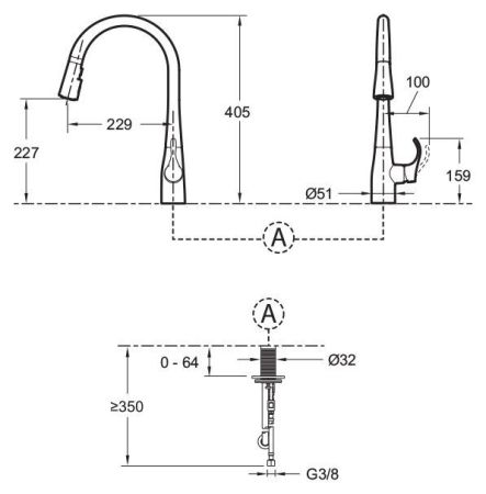 596D-CP смеситель SIMPLICE кухня (хром), артикул 596D-CP