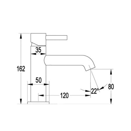 Смеситель для раковины FILARETE Roun FL5020BL, черный