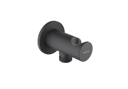 Шланговое подсоединение с держателем AQUATEK, матовый черный AQ2464MB, артикул AQ2464MB