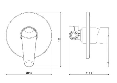 Смеситель Waterfall встроен. для душа, артикул: WF83