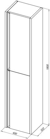 Шкаф-пенал Allen Brau Fantasy 40 1.11007.PWM 2.0 папирус матовый, артикул 1.11007.PWM 2.0