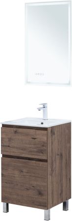 Тумба под раковину Aquanet Алвита New 50 напольная, дуб веллингтон табак, артикул 00344126