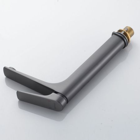 Смеситель для раковины высокий Shevanik S4211T, оружейная сталь, артикул S4211T