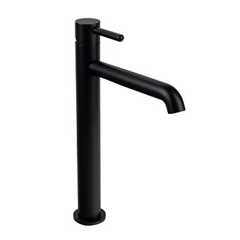 Смеситель для раковины высокий FILARETE Roun FL6020BL, черный