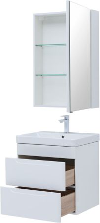 Мебель для ванной Aquanet София 60 белый глянец (2 ящика)
