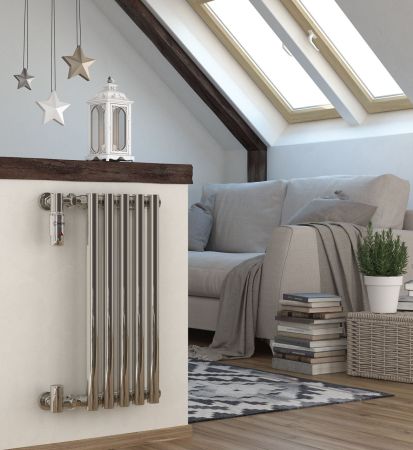 Отопительный радиатор ЭСТЕТ-0 н/ж 500х135 / 3 сек (МУАР Темный Титан), артикул 15-0331-5003