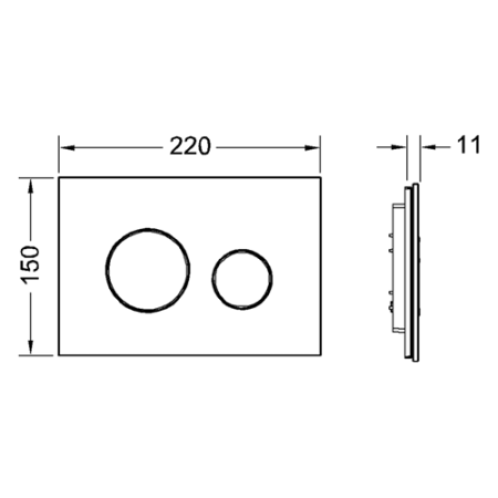 TECEloop стекло черное клав. хром мат., артикул 9240655