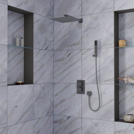 Душевая система для душа DK встраиваемая термостатическая серый графит Bayern.Liszt (DA2515706A04), артикул DA2515706A04