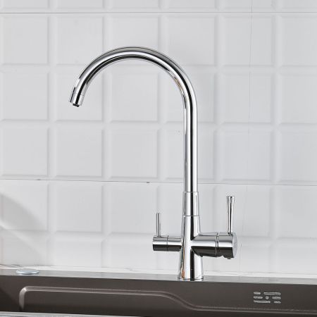 Смеситель для кухни с подключением фильтра Shevanik S428, хром, артикул S428