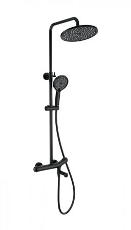Душевая система с термостатом WONZON & WOGHAND T-1000, Черный матовый (WW-B3057-A-MB), артикул WW-B3057-A-MB