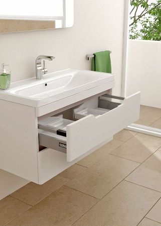 Тумба с раковиной SanVit Степ 90 kstep90 с фактурой под дерево подвесная Зебрано, артикул kstep90