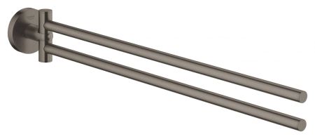 Двойной держатель для полотенца GROHE Essentials, тёмный графит матовый (40371AL1), артикул 40371AL1