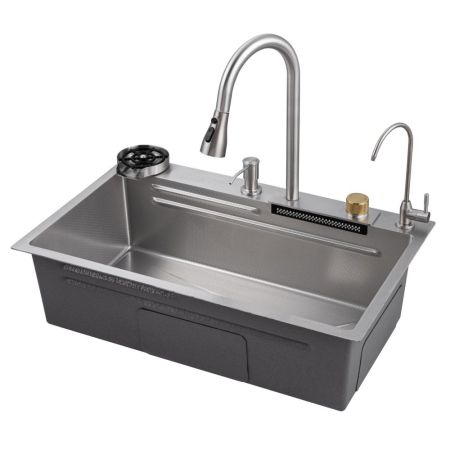 Многофункциональная кухонная мойка Savol S-SC003L, сатин, артикул S-SC003L