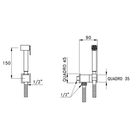 Stella Stella Гигиенический душ 309AQ, цвет: хром, артикул BQ 03124 CR00