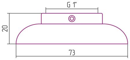 Отражатель декоративный н/ж "СТИЛЬЕ" (d вн. - 1") (Чёрный)
