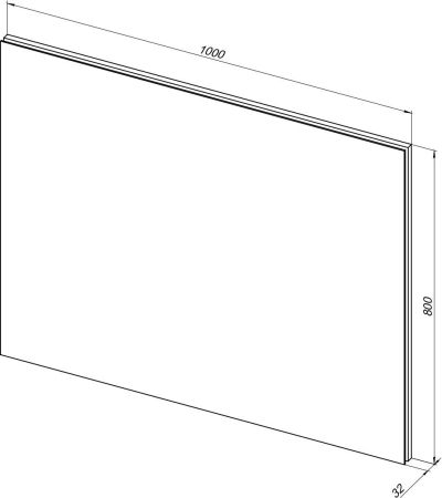 Зеркало Aquanet Гласс 100 белый LED, артикул 00274134