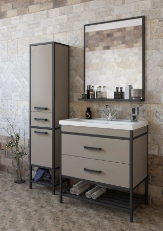 Тумба Норд 80 тауп раковина COMO 80