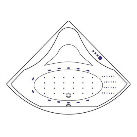 Ванна EXCELLENT Glamour 150x150 "NANO" (хром), артикул WAEX.GLA15.NANO.CR