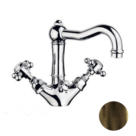 Nicolazzi Half Dome Смеситель для раковины на 1 отверстие, цвет: тёмная бронза, артикул 1432DB70