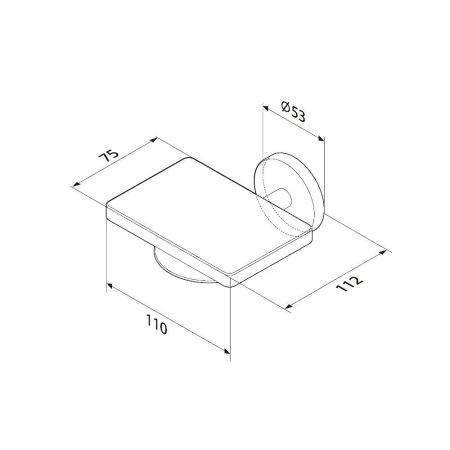 A85A34200 X-Joy, Стеклянная мыльница с настенным держателем, хром, артикул A85A34200