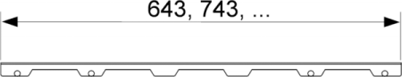 Дизайн-решетка, TECE, TECEdrainlinе, steel II, ширина, мм-66, длина, мм-1200, высота, мм-22, материал-нержавеющая сталь, декоративная без перфорации, цвет-нержавеющая сталь, артикул 601282