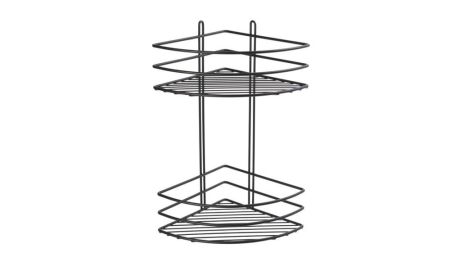 Полка Fixsen угловая двухэтажная черная (FX-710B-2), артикул FX-710B-2
