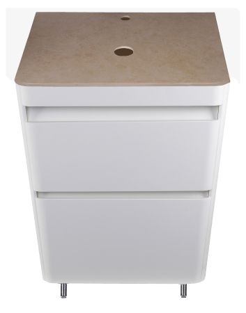 Столешница керамогранит под тумбу "Атлантика 60" MI01, цвет бежевый светлый