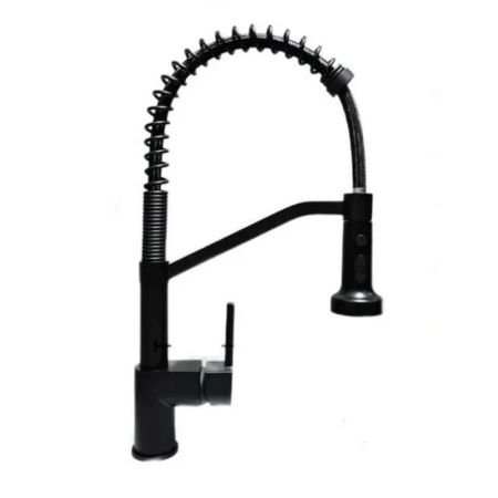 Смеситель для кухни с гибким изливом и режимом душ Haiba HB73826-7, черный