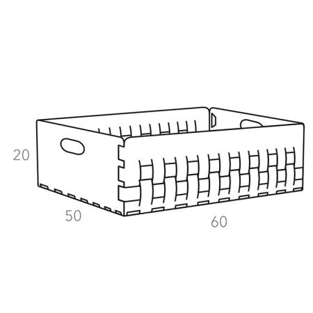 ADJ Корзинка Bottega, 60x50xH20 см., цвет: оливковый/горчичный, артикул 1049.55/40