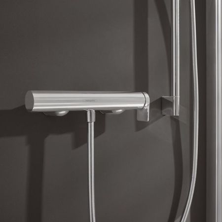 Смеситель для душа, Hansgrohe, Vivenis, тип открывания воды-однорычажный, тип регулирования воды-керамический картридж, монтаж-настенный, отверстия для монтажа-2, цвет-хром, артикул 75620000