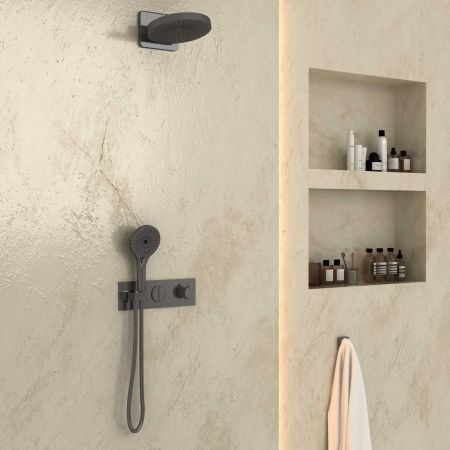 Душевой комплект Inspire VSFW-422TI1GM встраиваемый, вороненая сталь, артикул VSFW-422TI1GM