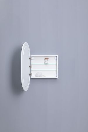 Зеркальный шкаф Aquanet Монте 60 белый, с LED подсветкой, артикул 00344788