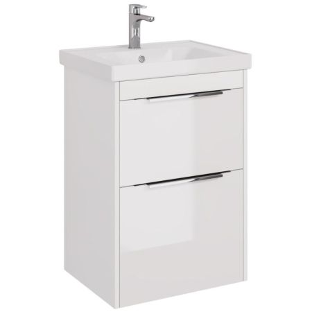 Тумба с раковиной подвесная/напольная Dreja Prime 60 см, белый, артикул 99-9300-com