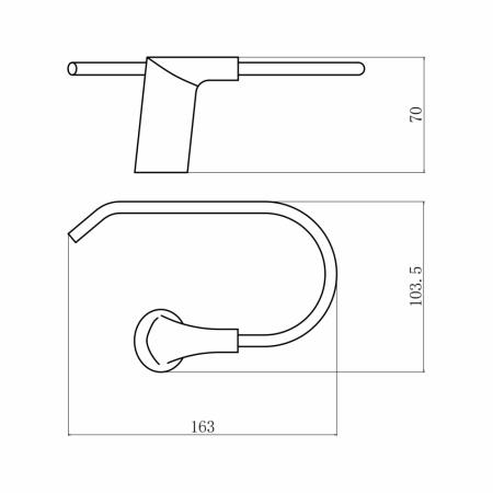 Держатель для туалетной бумаги FASHUN A1803-3-17, графит
