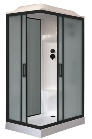 Душевая кабина Royal Bath  RB 8120HP6-GC-BL (серое/матовое) правая, артикул RB8120HP6-GC-BL-R