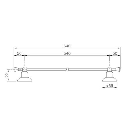 Nicolazzi Cristallo Di Rocca Полотенцедержатель 54 см, цвет:  золото, артикул 1486GO09C