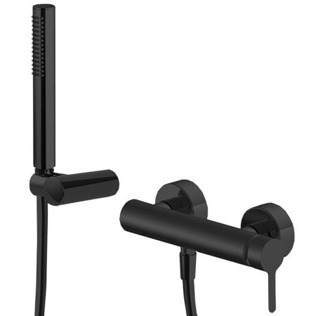 Fima Carlo Frattini Snap Смеситель для душа, настенный, с ручным душем, цвет: чёрный матовый