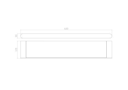 Стеклянная полка для ванной WONZON & WOGHAND CARBON, Черный (WW-7727)