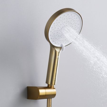 Душевая система встраиваемая Shevanik S4335G, золотой сатин